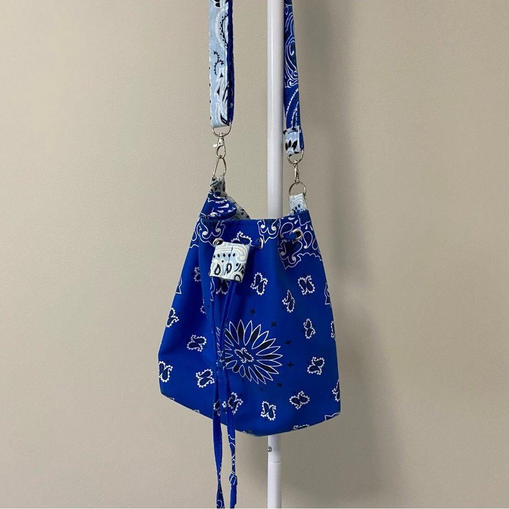 Bits and Pieces Bandana Crossbody Blue